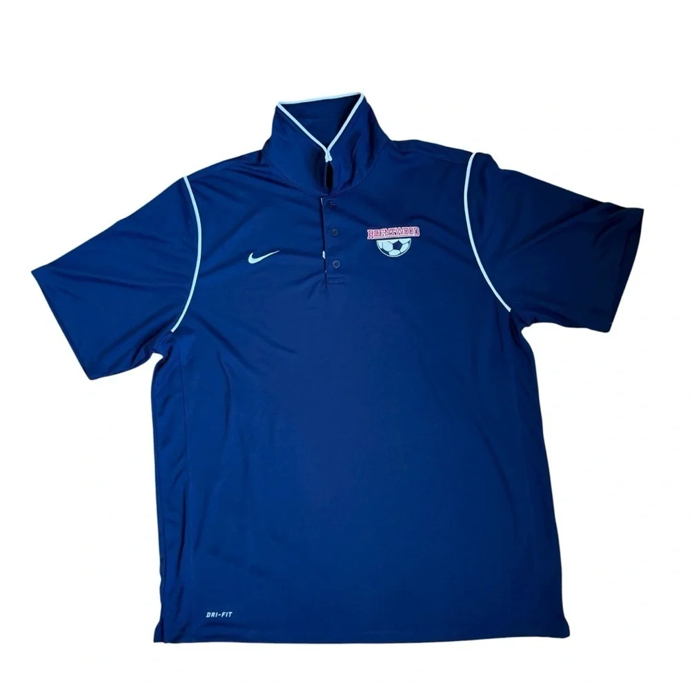 Nike Men's Dri-FIT UV Collegiate Polo shirt, with school Brentwood